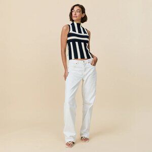 ROWING BLAZERS - Knit Stripe Tank - Navy / White - Sz L - BNWT